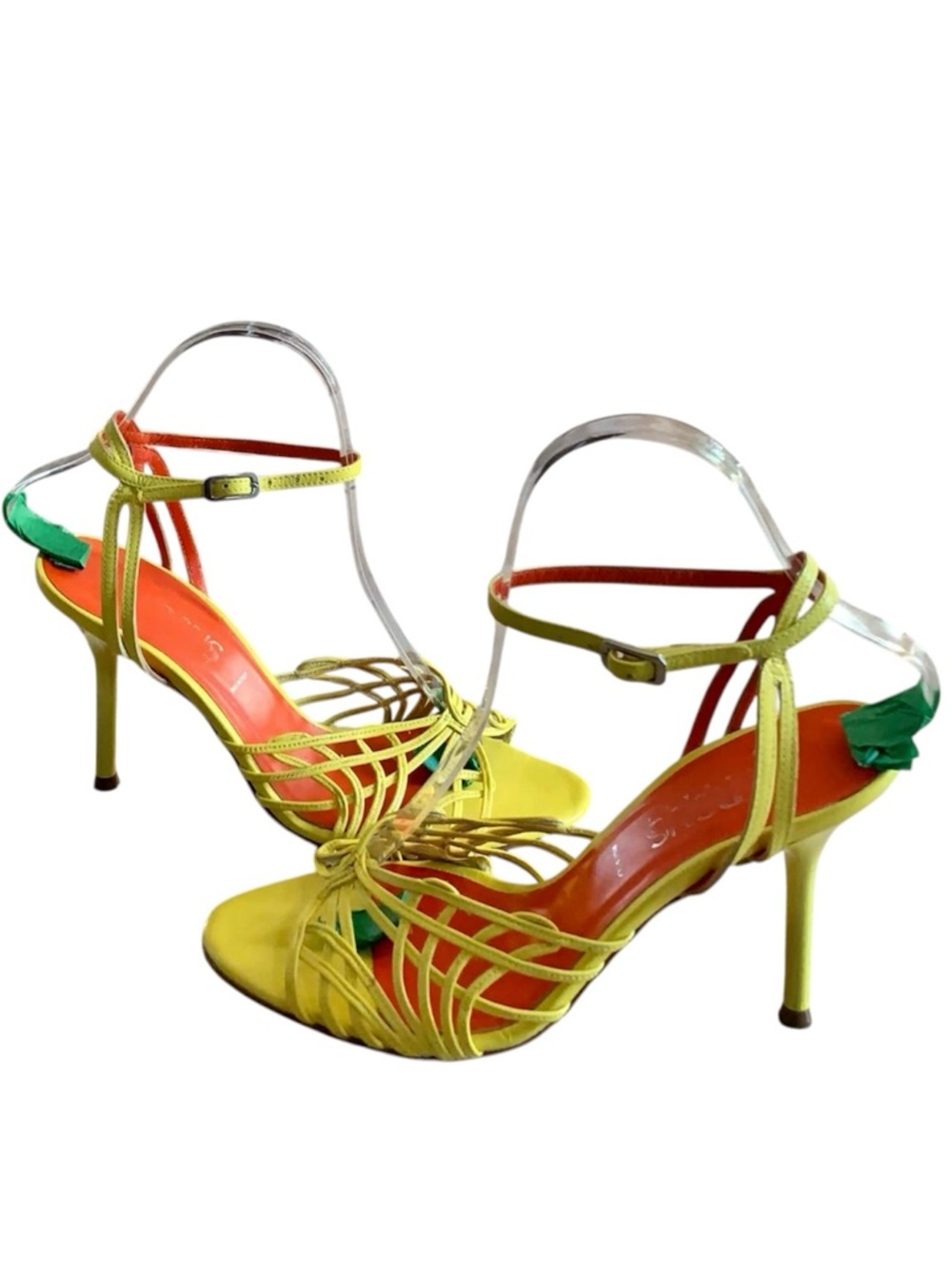 VERSACE Heeled Leather Sandals